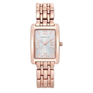 Charter Club Women's Square Face Rose Gold Watch